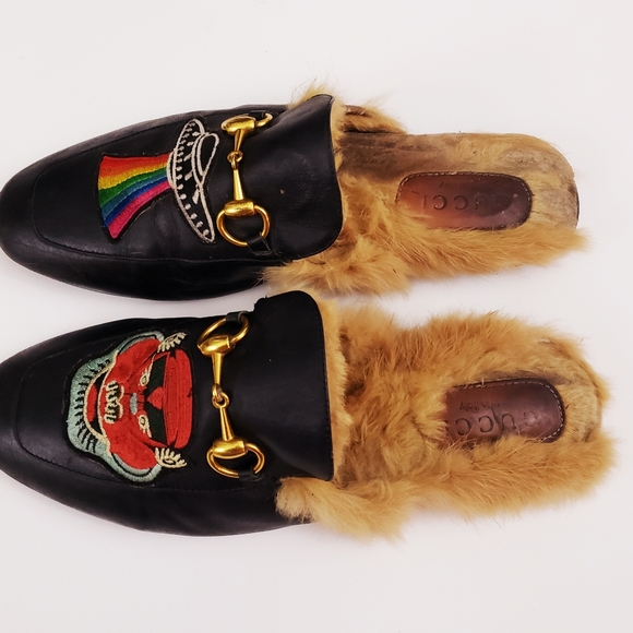 Gucci princetown fur Loafers spaceship/dragon - Picture 5 of 10